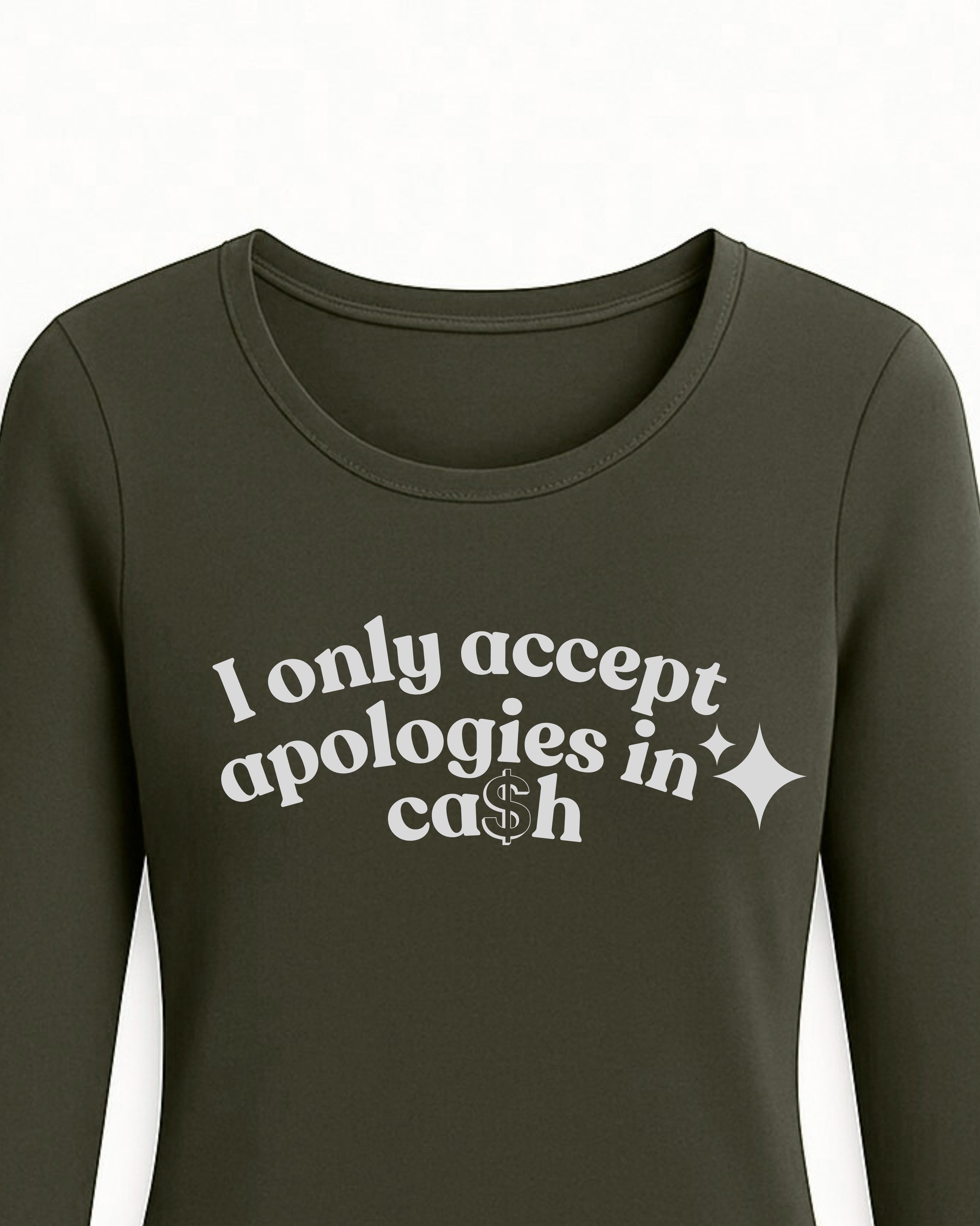 I Accept Apologies in Cash Top