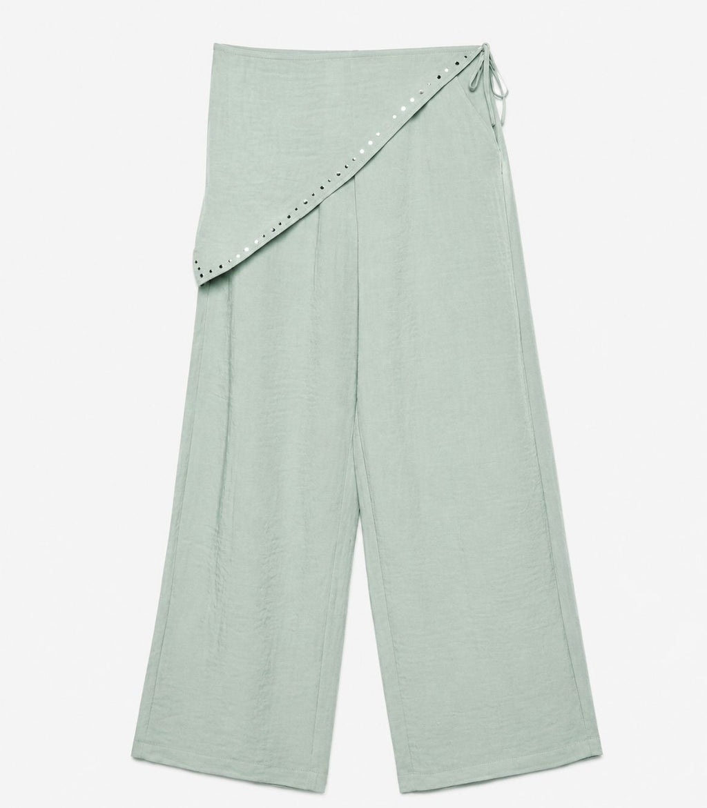 Flowing Scarf Trouser Mint-Green